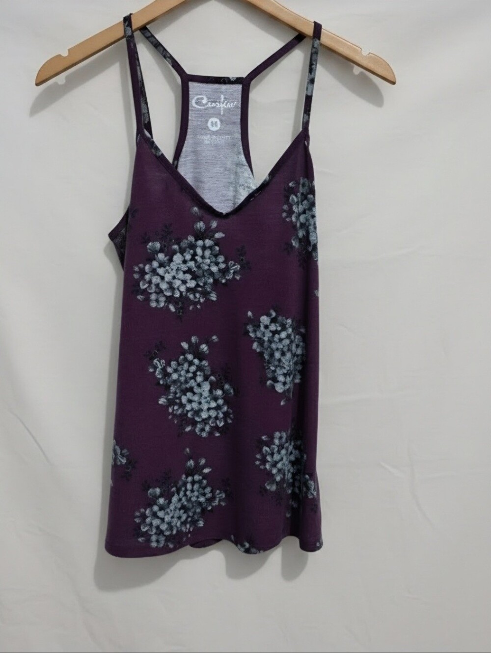 Curfew Size M Women's Plum Floral Racerback Cami Tanktop Nw/out Tags!